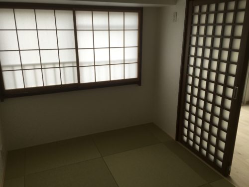 チサンマンション広島のリフォーム工事後の和室の写真です
