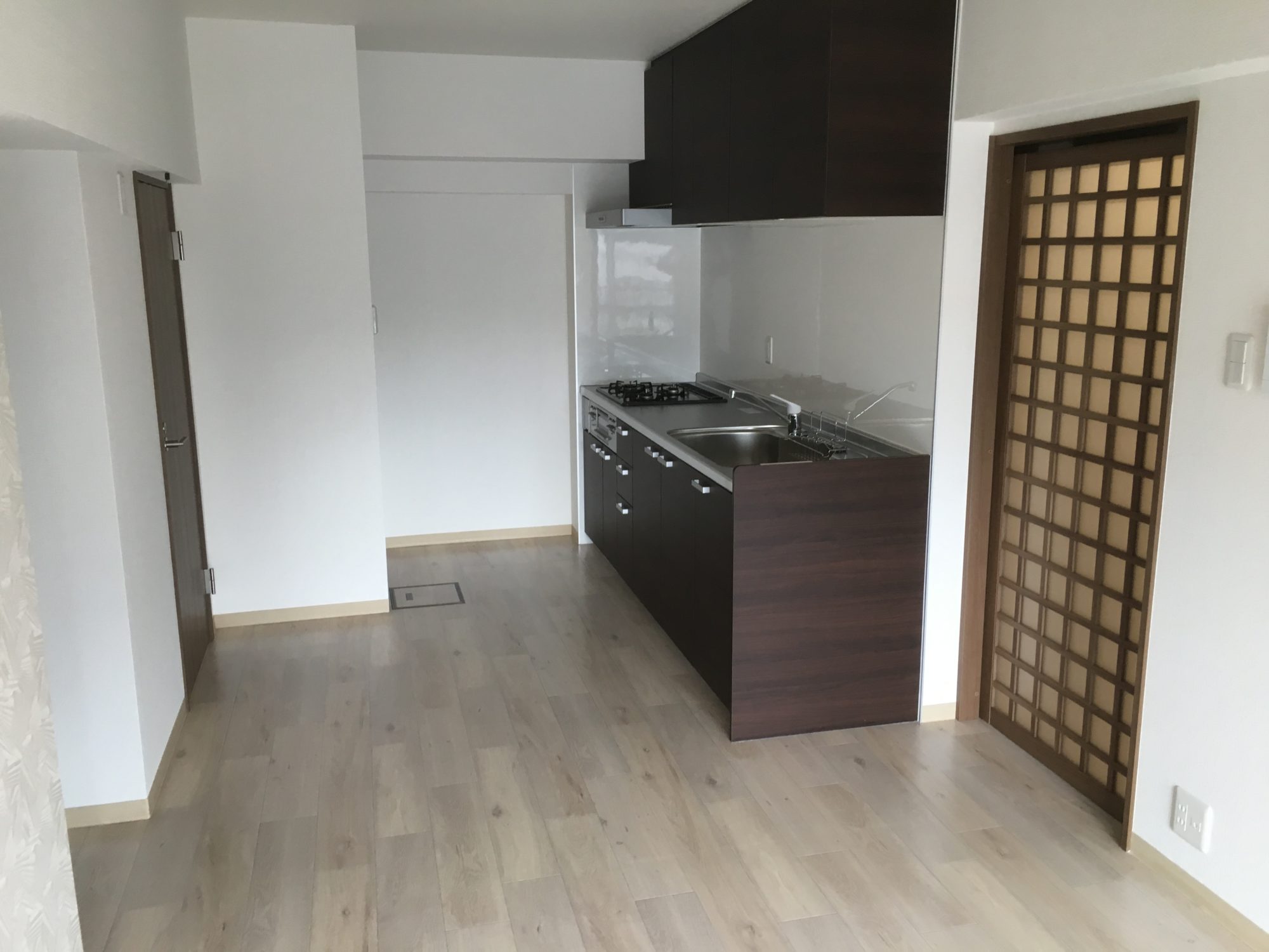 チサンマンション広島のリフォーム工事後のLDKの写真です