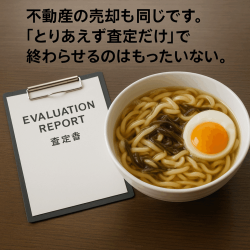 不動産の売却も同じです。「とりあえず査定だけ」で終わらせるのはもったいない。