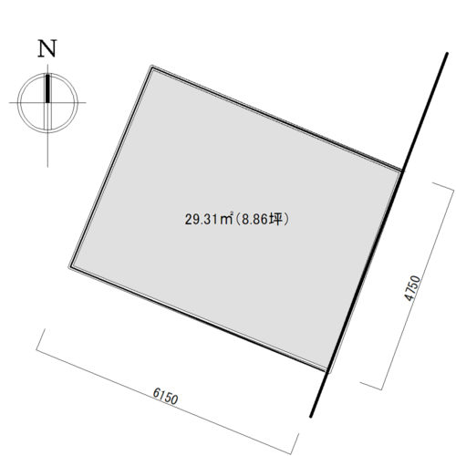 広島市中区大手町5丁目の売地の図面です